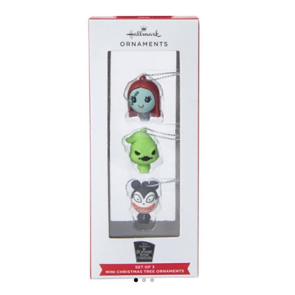 New! Hallmark Mini Christmas Ornaments (The Nightmare Before Christmas Oogie, Sa